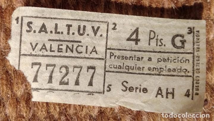 Collectionnisme Billets de transport: SALTUV - Sociedad An&oacute;nima Laboral de Transportes Urbanos de Valencia - BILLETE CAPICUA