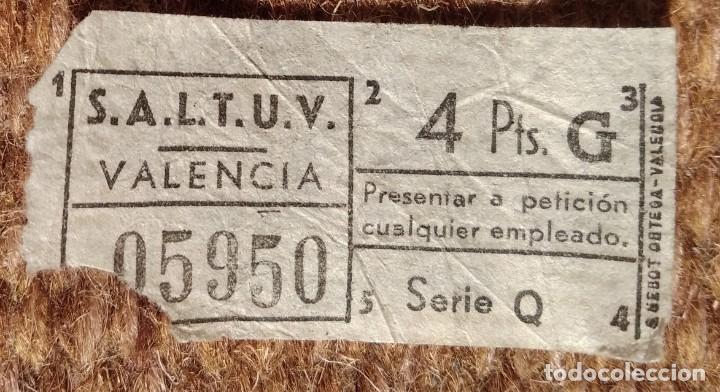 Collectionnisme Billets de transport: SALTUV - Sociedad An&oacute;nima Laboral de Transportes Urbanos de Valencia - BILLETE CAPICUA