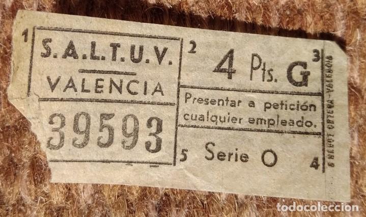 Collectionnisme Billets de transport: SALTUV - Sociedad An&oacute;nima Laboral de Transportes Urbanos de Valencia - BILLETE CAPICUA