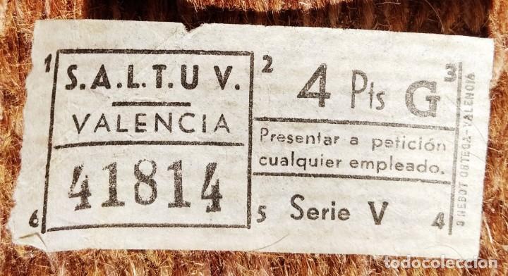 Collectionnisme Billets de transport: SALTUV - Sociedad An&oacute;nima Laboral de Transportes Urbanos de Valencia - BILLETE CAPICUA