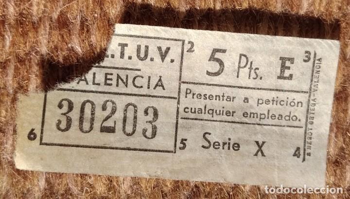 Collectionnisme Billets de transport: SALTUV - Sociedad An&oacute;nima Laboral de Transportes Urbanos de Valencia - BILLETE CAPICUA