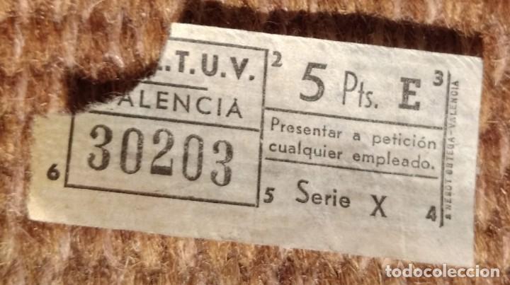 Collectionnisme Billets de transport: SALTUV - Sociedad An&oacute;nima Laboral de Transportes Urbanos de Valencia - BILLETE CAPICUA