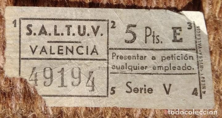 Collectionnisme Billets de transport: SALTUV - Sociedad An&oacute;nima Laboral de Transportes Urbanos de Valencia - BILLETE CAPICUA