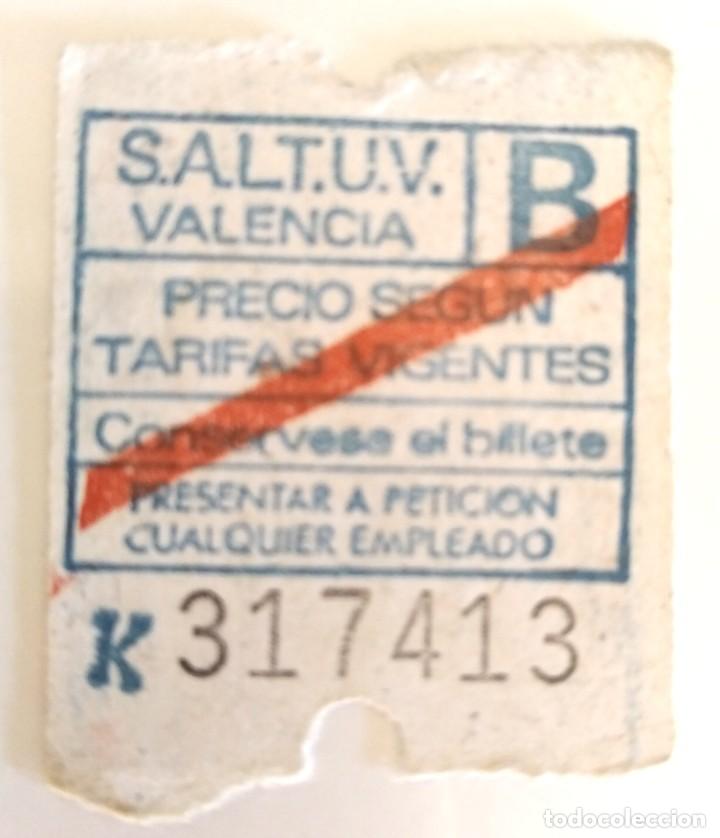 Collectionnisme Billets de transport: SALTUV - Sociedad An&oacute;nima Laboral de Transportes Urbanos de Valencia