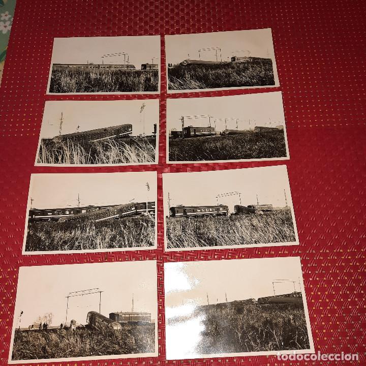 Collectionnisme Billets de transport: LOTE DE 9 FOTOGRAFIAS ORIGINALES DE ACCIDENTE FERROVIARIO - A&Ntilde;OS 50/60 - EUROPA