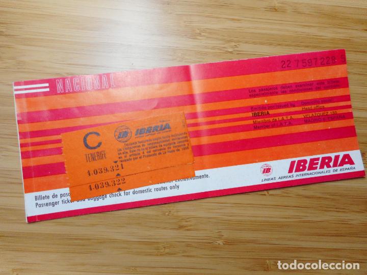 Collectionnisme Billets de transport: ANTIGUO BILLETE IBERIA LINEAS AEREAS ESPA&Ntilde;A ARRECIFE TENERIFE 1975