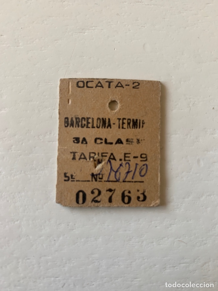 Collectionnisme Billets de transport: Billete de tren // Ocata - Barcelona T&eacute;rmino // Tarifa kilom&eacute;trico // 1966