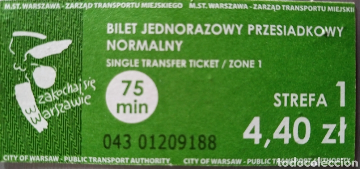 Collectionnisme Billets de transport: BILLETE DE TRANSPORTE DE VARSOVIA. POLONIA IA