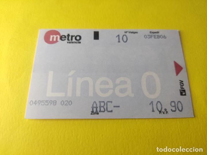 Sammeln von Fahrkarten: METRO VALENCIA FERROCARRIL GENERALITAT - CONMEMORATIVA Y VARIAS PREGUNTE FALTA siempre mejor precio