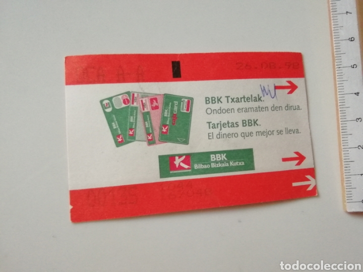 Sammeln von Fahrkarten: BONO METRO Bilbao 1998