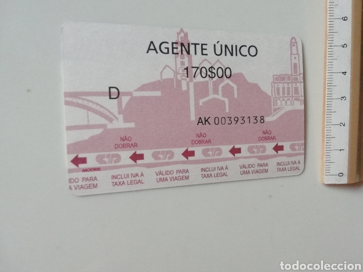 Sammeln von Fahrkarten: BONO 1 BILLETE TRANSPORTE PORTUGAL