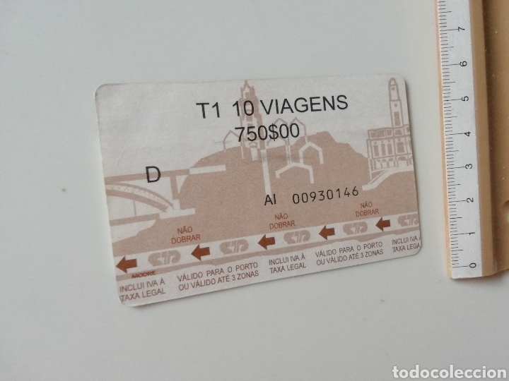 Sammeln von Fahrkarten: BONO 10 VIAJES TRANSPORTE PORTUGAL