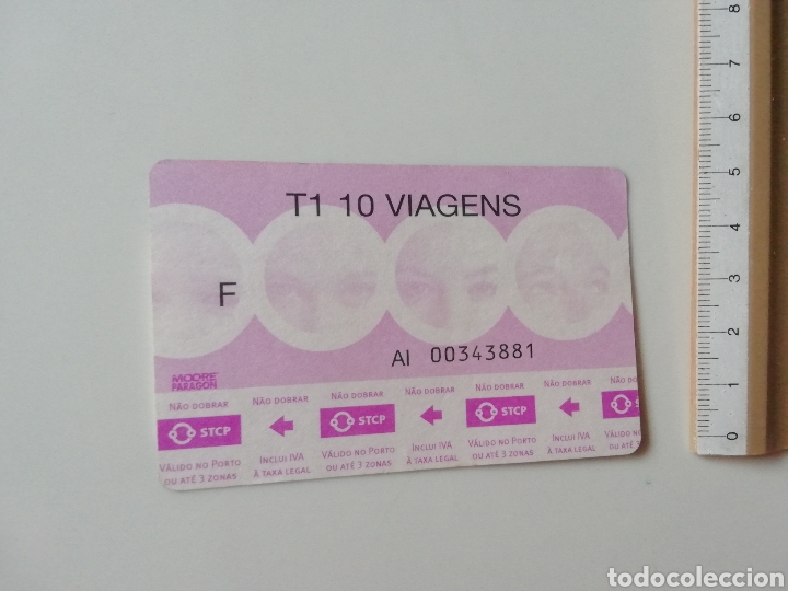 Sammeln von Fahrkarten: BONO 10 VIAJES TRANSPORTE OPORTO PORTUGAL