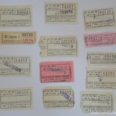 Coleccionismo Billetes de transporte: LOTE DE 13 BILLETES DE TRANSPORTE TODOS CAPICÚAS, VER FOTOS. Lote 334421333