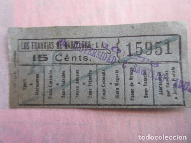 Sammeln von Fahrkarten: REF: LL-1234 - COLECCION - LEE INTERIOR - CAPICUA 15951 - LOS TRANVIAS DE BARCELONA