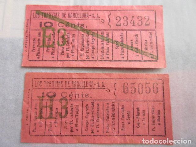 Colecionismos Bilhetes de Transporte: REF: LL-1234 - COLECCION - LEE INTERIOR - CAPICUA 65056 23432 - LOS TRANVIAS DE BARCELONA IDAS VUELT