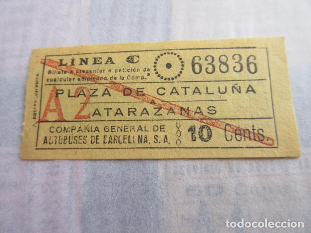 Colecionismos Bilhetes de Transporte: REF: LL-1234 - COLECCION LEE INTERIOR CAPICUA 63836 COMPA&Ntilde;IA GENERAL AUTOBUS CGA BARCELONA