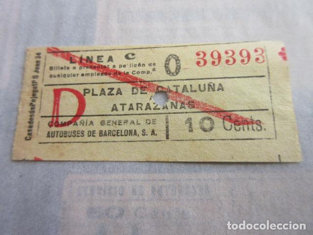 Colecionismos Bilhetes de Transporte: REF: LL-1234 - COLECCION LEE INTERIOR CAPICUA 39393 COMPA&Ntilde;IA GENERAL AUTOBUS CGA BARCELONA