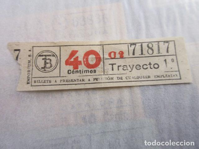 Colecionismos Bilhetes de Transporte: REF: LL-1234 - COLECCION LEE INTERIOR CAPICUA 71817 - EMPORIUM /// TRANVIAS BARCELONA
