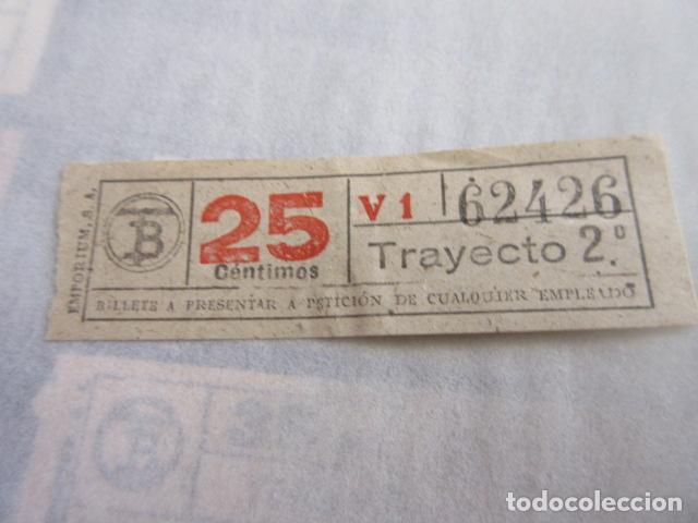 Colecionismos Bilhetes de Transporte: REF: LL-1234 - COLECCION LEE INTERIOR CAPICUA 62426 - EMPORIUM /// TRANVIAS BARCELONA