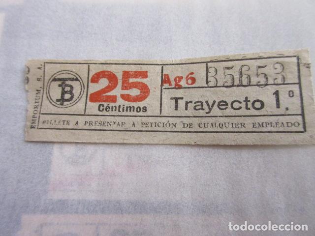 Colecionismos Bilhetes de Transporte: REF: LL-1234 - COLECCION LEE INTERIOR CAPICUA 35653 - EMPORIUM // TRANVIAS BARCELONA \\ VER TRAY DIF