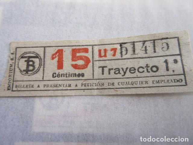 Colecionismos Bilhetes de Transporte: REF: LL-1234 - COLECCION LEE INTERIOR CAPICUA 51415 - EMPORIUM // TRANVIAS BARCELONA \\ VER TRAY DIF