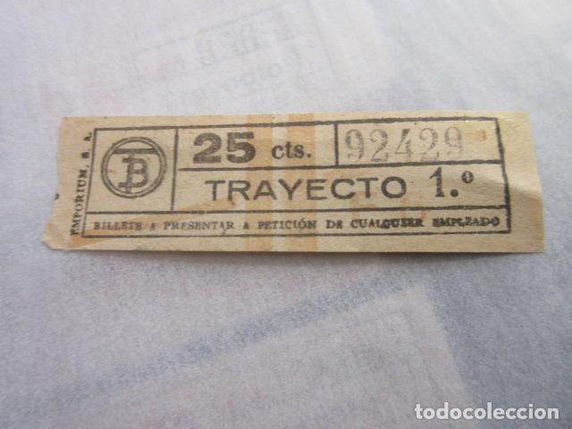Sammeln von Fahrkarten: REF: LL-1234 - COLECCION LEE INTERIOR CAPICUA 92429 - EMPORIUM // TRANVIAS BARCELONA \\ VER TRAY DIF