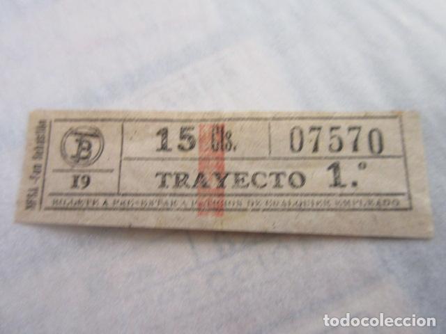 Sammeln von Fahrkarten: REF: LL-1234 - COLECCION LEE INTERIOR CAPICUA 07570 - \\ NESA // TRANVIAS BARCELONA \\ VER TRAY DIFE