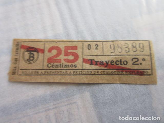 Collectables Transport Tickets: REF: LL-1234 - COLECCION LEE INTERIOR CAPICUA 98389 - \\ NESA // TRANVIAS BARCELONA \\ VER TRAY DIFE