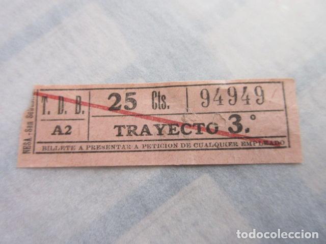 Sammeln von Fahrkarten: REF: LL-1234 - COLECCION LEE INTERIOR CAPICUA 94949 \\ NESA // T.D.B. \\TRANVIAS BARCELONA TRAY DIFE
