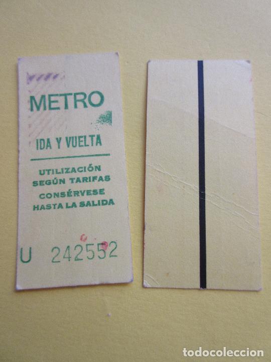 Coleccionismo Billetes de transporte: COLECCION METRO MADRID REFERENCIA: REFMM01 - AMARILLO IDA VUELTA U - LEER INTERIOR SIN PUBLICIDAD