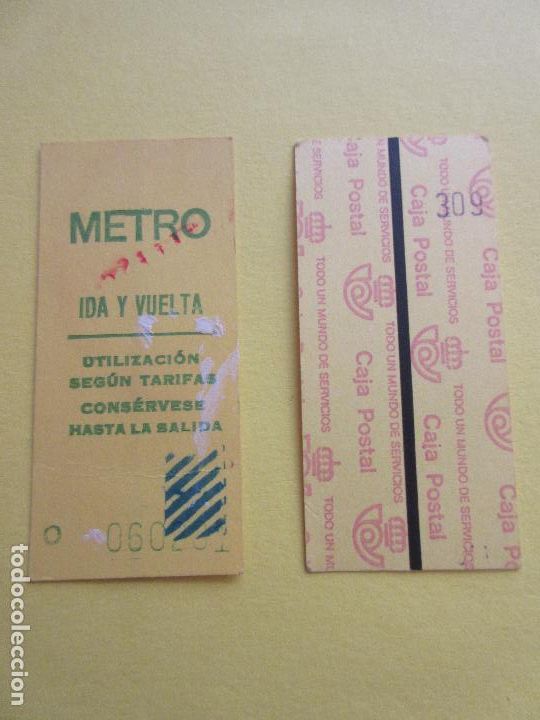 Coleccionismo Billetes de transporte: COLECCION METRO MADRID REFERENCIA: REFMM01 - AMARILLO IDA VUELTA O - LEER INTERIOR CAJA POSTAL