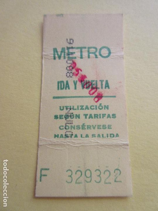 Coleccionismo Billetes de transporte: COLECCION METRO MADRID REFERENCIA: REFMM01 - AMARILLO IDA VUELTA F NULO - LEER INTERIOR CAJA POSTAL