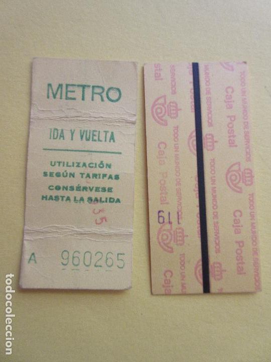 Coleccionismo Billetes de transporte: COLECCION METRO MADRID REFERENCIA: REFMM01 - AMARILLO IDA VUELTA A - LEER INTERIOR CAJA POSTAL