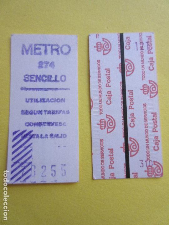 Coleccionismo Billetes de transporte: COLECCION METRO MADRID REFERENCIA: REFMM01 - BLANCO SENCILLO 274 - LEER INTERIOR CAJA POSTAL