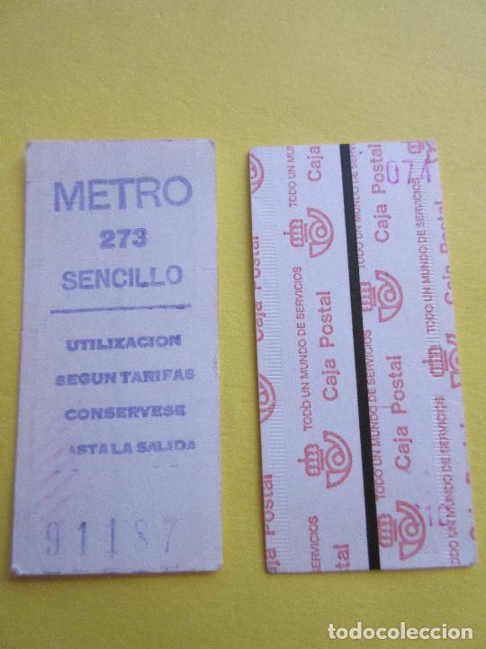 Coleccionismo Billetes de transporte: COLECCION METRO MADRID REFERENCIA: REFMM01 - BLANCO SENCILLO 273 - LEER INTERIOR CAJA POSTAL