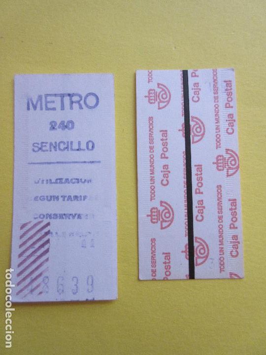 Coleccionismo Billetes de transporte: COLECCION METRO MADRID REFERENCIA: REFMM01 - BLANCO SENCILLO 240 - LEER INTERIOR CAJA POSTAL