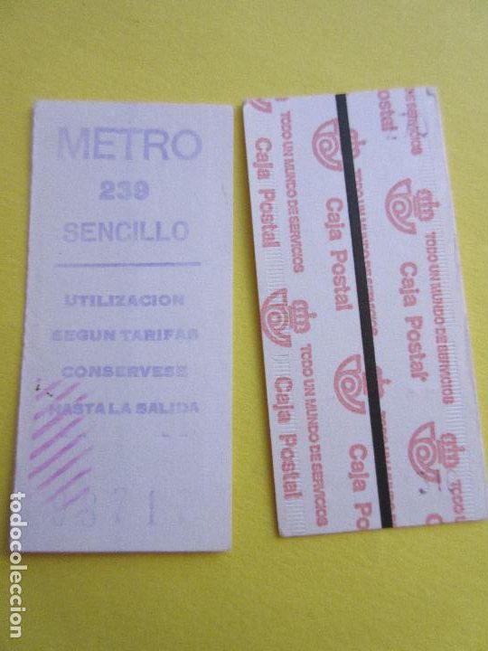 Coleccionismo Billetes de transporte: COLECCION METRO MADRID REFERENCIA: REFMM01 - BLANCO SENCILLO 239 - LEER INTERIOR CAJA POSTAL