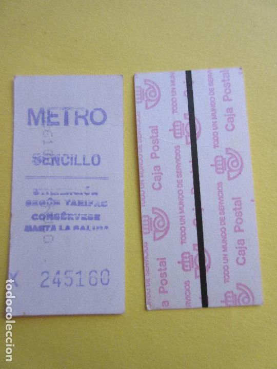Coleccionismo Billetes de transporte: COLECCION METRO MADRID REFERENCIA: REFMM01 - BLANCO SENCILLO X NULO - LEER INTERIOR CAJA POSTAL