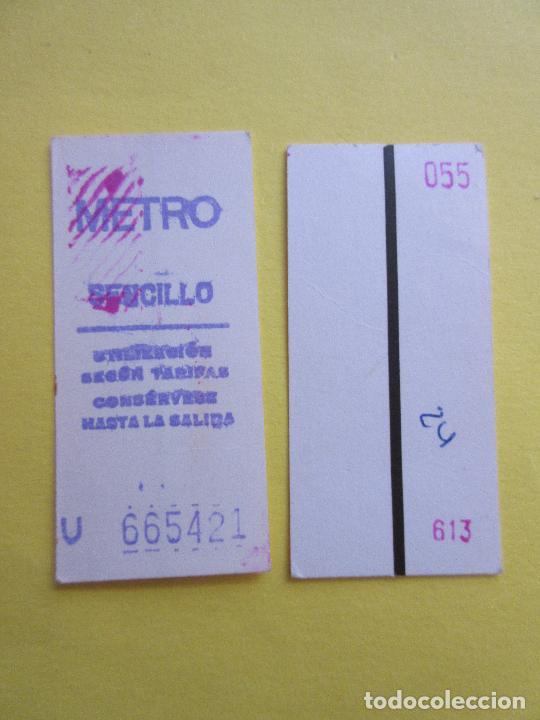 Coleccionismo Billetes de transporte: COLECCION METRO MADRID REFERENCIA: REFMM01 - BLANCO SENCILLO U - LEER INTERIOR SIN PUBLICIDAD
