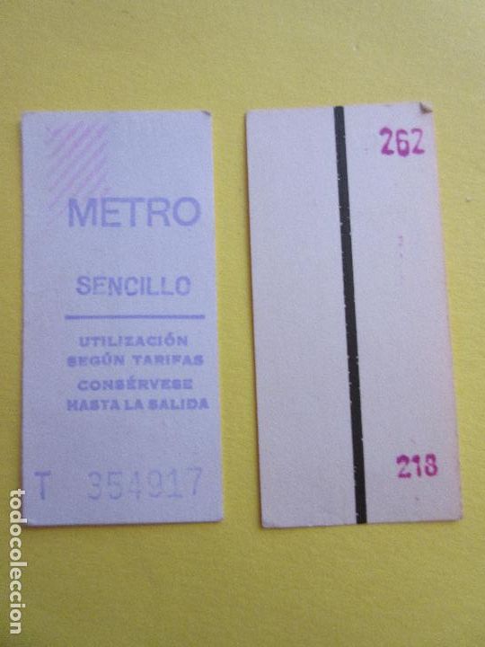 Coleccionismo Billetes de transporte: COLECCION METRO MADRID REFERENCIA: REFMM01 - BLANCO SENCILLO T - LEER INTERIOR SIN PUBLICIDAD