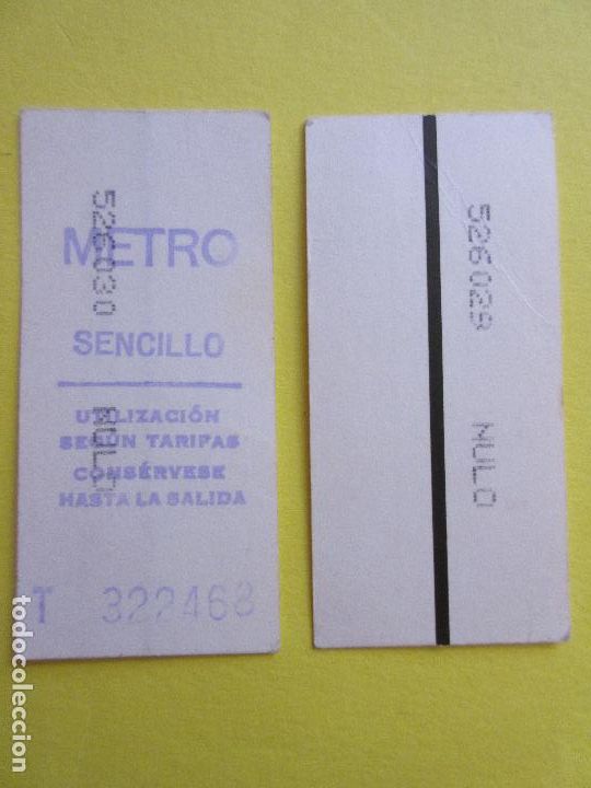 Coleccionismo Billetes de transporte: COLECCION METRO MADRID REFERENCIA: REFMM01 - BLANCO SENCILLO T NULO - LEER INTERIOR SIN PUBLICIDAD