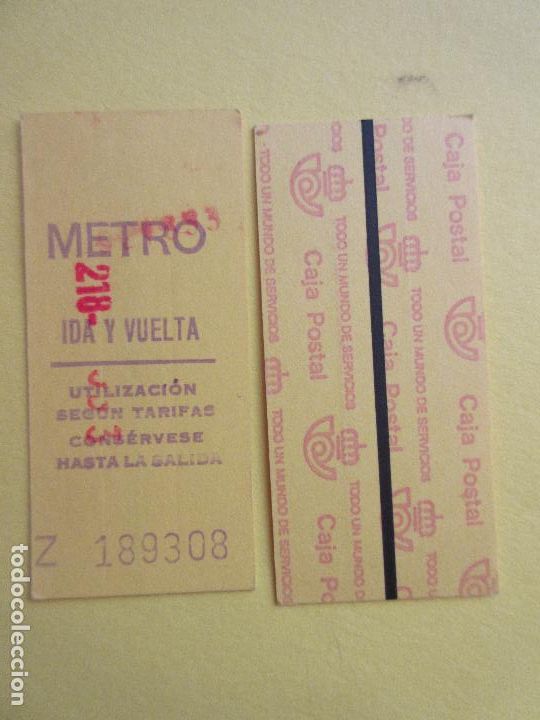 Coleccionismo Billetes de transporte: COLECCION METRO MADRID REFERENCIA: REFMM01 - AMARILLO IDA VUELTA Z - LEER INTERIOR CAJA POSTAL