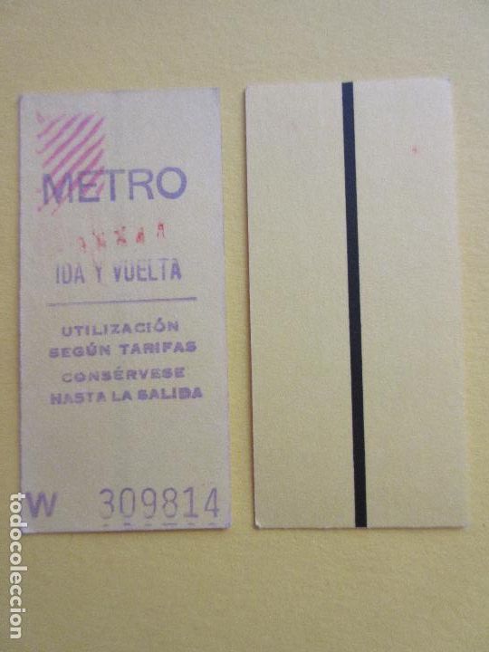 Coleccionismo Billetes de transporte: COLECCION METRO MADRID REFERENCIA: REFMM01 - AMARILLO IDA VUELTA W - LEER INTERIOR SIN PUB