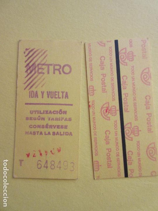 Coleccionismo Billetes de transporte: COLECCION METRO MADRID REFERENCIA: REFMM01 - AMARILLO IDA VUELTA T - LEER INTERIOR CAJA POSTAL