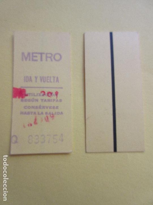 Coleccionismo Billetes de transporte: COLECCION METRO MADRID REFERENCIA: REFMM01 - AMARILLO IDA VUELTA Q - LEER INTERIOR SIN PUB