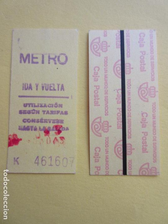 Coleccionismo Billetes de transporte: COLECCION METRO MADRID REFERENCIA: REFMM01 - AMARILLO IDA VUELTA K - LEER INTERIOR CAJA POSTAL
