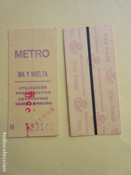 Collectables Transport Tickets: COLECCION METRO MADRID REFERENCIA: REFMM01 - AMARILLO IDA VUELTA B - LEER INTERIOR CAJA POSTAL
