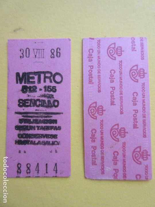 Collectables Transport Tickets: COLECCION METRO MADRID REFERENCIA: REFMM01 - ROSA SENCILLO 512 - 155 - LEER INTERIOR CAJA POSTAL