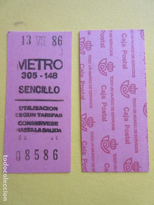 Collectables Transport Tickets: COLECCION METRO MADRID REFERENCIA: REFMM01 - ROSA SENCILLO 305 - 148 - LEER INTERIOR CAJA POSTAL